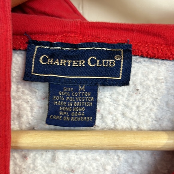 Charter Club Striped Nautical Hoodie - Picture 2 of 6